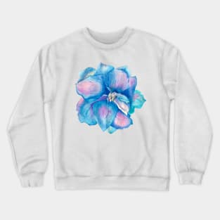 Blue delphinium flower Crewneck Sweatshirt